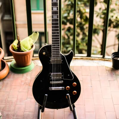 Pearl Les Paul Custom 1980 black Lawsuit Japan Gibson Copy Vintage image 5