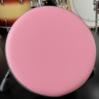 Pork Pie Round Drum Throne in Pink Top with Charcoal Sparkle Side image 3
