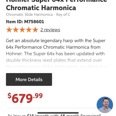 Hohner Super 64x Performance Chromatic Harmonica Hohner Super 64x 2023 - Black image 6