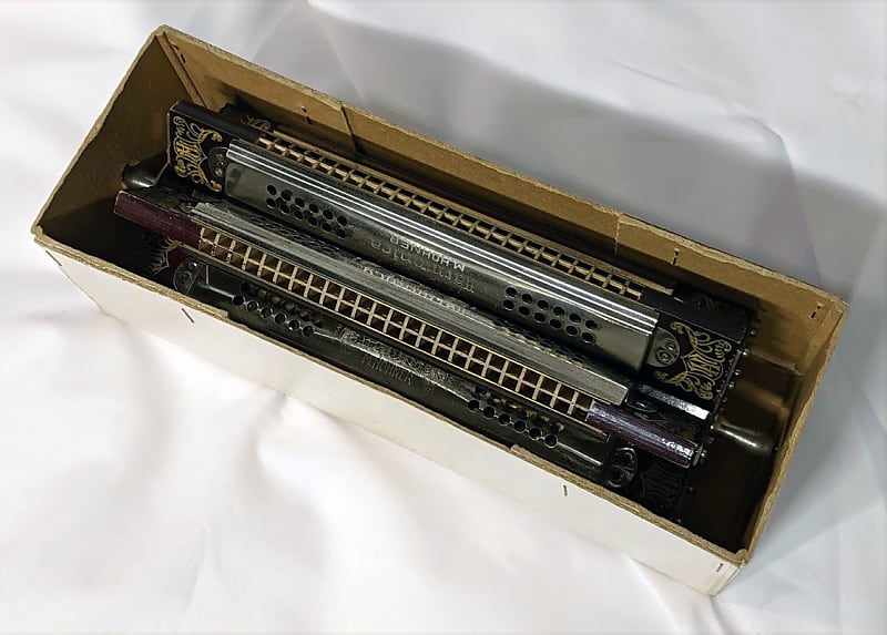 HOHNER Sextuple (6) Kreuzwender Tremelo Harmonica in Box