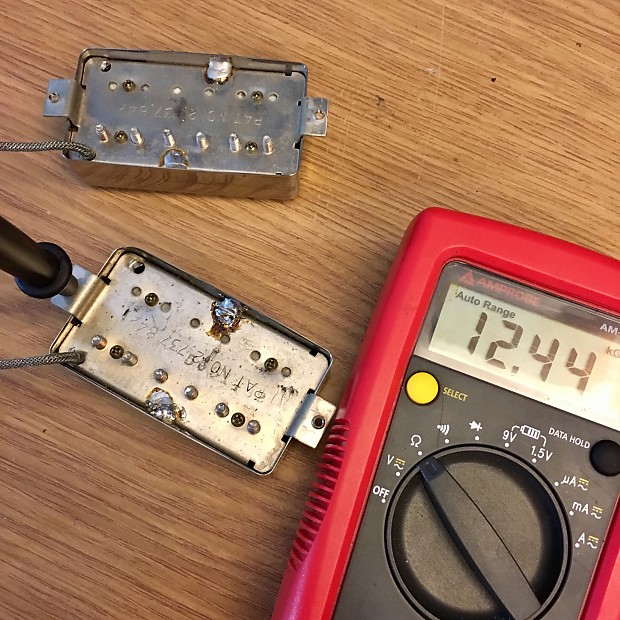 PAIR -Gibson Tim shaw PAF Humbucker pickups 1983 Chrome