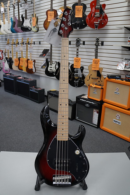 Sterling By Music Man Ray 35 Electric Bass Ruby Red Burst