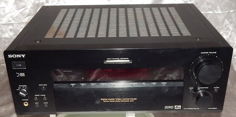 Sony STR-DB830 stereo receiver with phono input  			