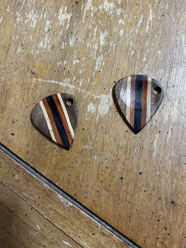 New Wood Guitar Picks Necklace Wood Guitar Picks Professional TropicalMoonMusic Brand Wood Necklace Guitar Picks To Connect To Necklace Or To Play Or Both image 1