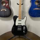 Fender Deluxe Telecaster MIM Electric Guitar Black New Strings w/ Fender Hard Case