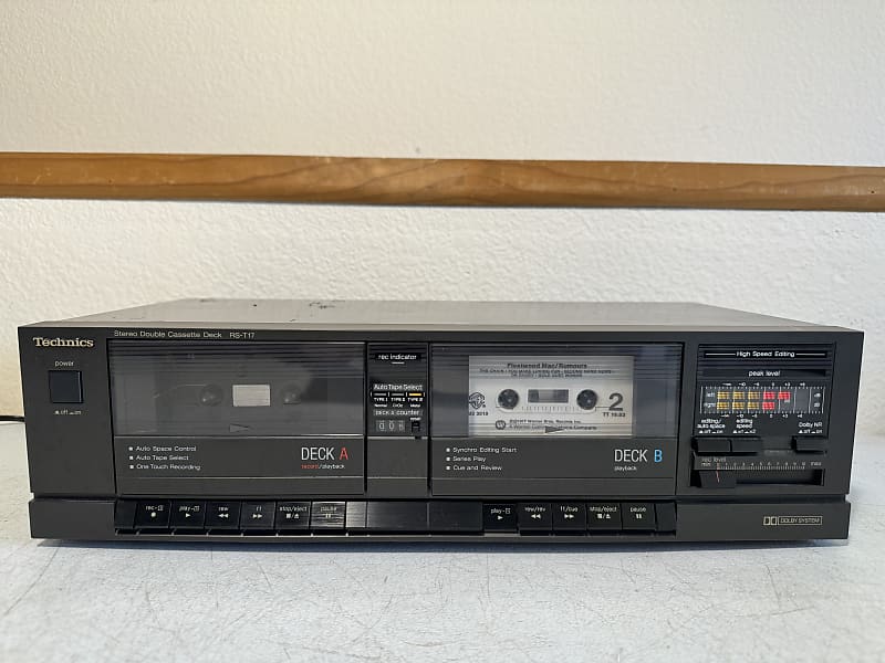 Vintage 2024 TECHNICS RS-T17 DUAL DECK CASSETTE PLAYER