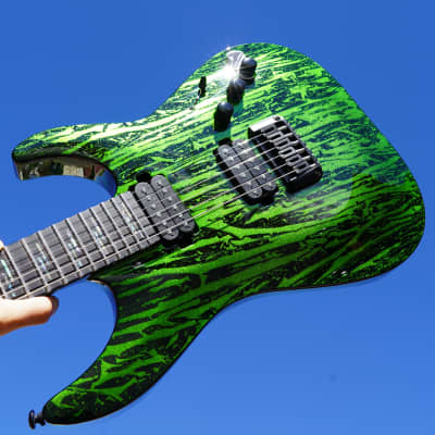 Schecter DIAMOND SERIES C-1 Silver Mountain - Toxic Venom 6-String Electric Guitar (2022) image 1