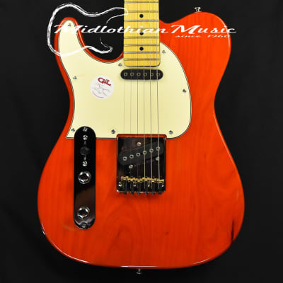 G&L Tribute ASAT Classic - Left Handed Solidbody Electric Guitar - Clear Orange Finish image 2
