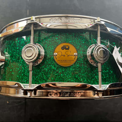 DW 5" x 14" Jazz Series Snare Drum Cherry/Gum Shell - Green Glass image 1