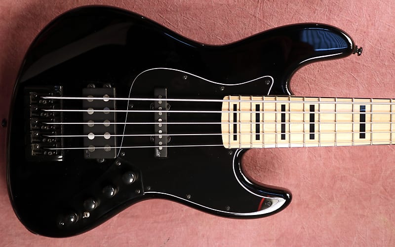 Bassmods Km5 Black Gloss 5 string bass- Aguilar J/MM Pickups | Reverb