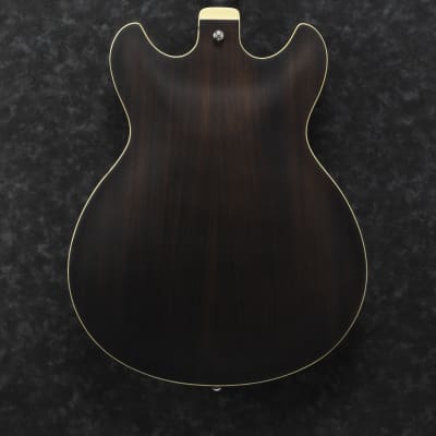 Ibanez AS53-TKF Artcore Series Semi-Hollow Body Electric Guitar Trans Black Flat image 4