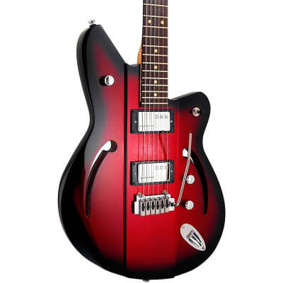 Reverend Airsonic W Rosewood Fingerboard Electric Guitar Metallic Red Burst image 5