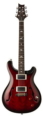 PRS SE Hollowbody Standard Electric Fire Red Burst with Case image 1