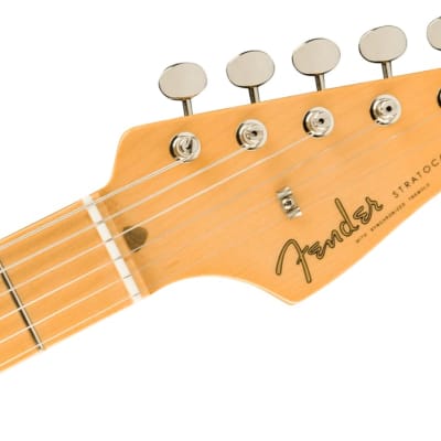 Fender American Original '50s Stratocaster Guitar Maple Fingerboard Inca Silver w/ Vintage Style HSC image 5