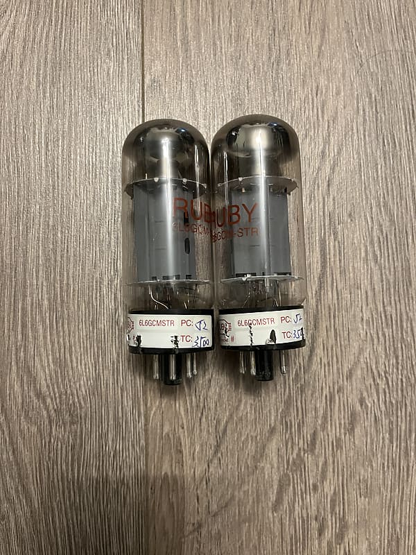 2 X Ruby 6L6GCMSTR 6L6 vacuum tubes Matched Pair, Reverb Canada