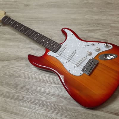 2024  Elite ® Strat Pro Style Guitar "Cherry Burst" & Hot Z-Mule Pickups® w/ Blender Mod image 1