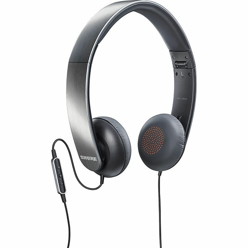Shure SRH145m+ Portable Headphones with Remote + Mic feature deep, rich bass NEW image 1