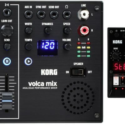 Korg Volca Mix 4-channel Analog Performance Mixer  Bundle with Korg Volca Kick Analog Bass/Kick Generator image 1