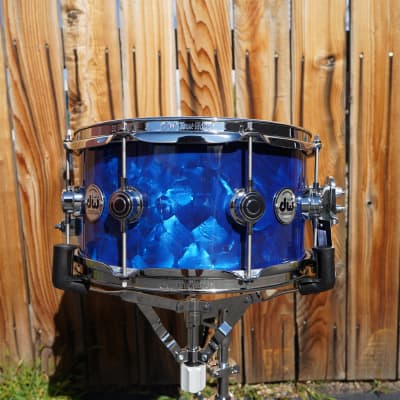 DW USA Collectors Series - Blue Moonstone 6.5 x 13" Pure Maple Snare Drum (2023) image 1