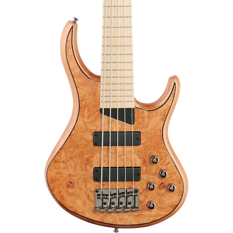 MTD Kingston Z5MP Electric Bass,  5-String, Satin Natural Burled Maple image 1