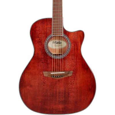 D'Angelico Excel Series Gramercy XT Grand Auditorium Acoustic-Electric Guitar Regular Matte Walnut Stain for sale
