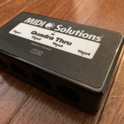 MIDI Solutions Quadra Thru 4 Output MIDI Thru Box 2010s - Black image 3