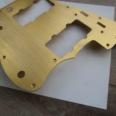 58 - 60   Fender Jazzmaster  pickguard USA Hole pattern Relic / Aged  Gold Anodized   Aluminum 59 RI image 9