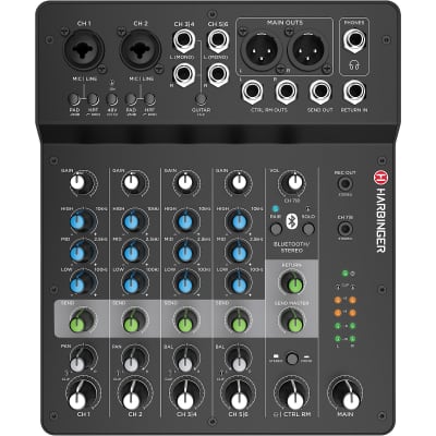 Harbinger LX12 12-Channel Mixer with Bluetooth®, FX and USB