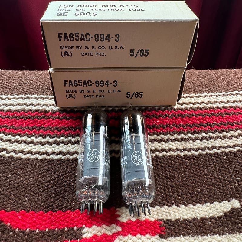 GE 6BQ5 Amplifier Power Tubes Pair Duet EL84 General Reverb UK