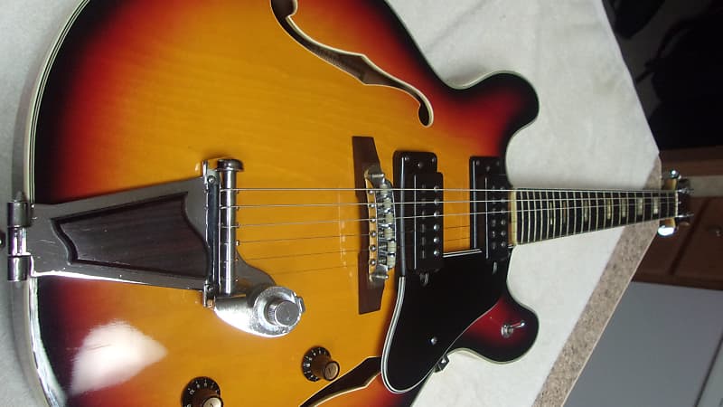 Excellent 70's Aria 5102T Matsumoku Japan ES-335 Semi-Hollow Guitar w/ Case  | Reverb