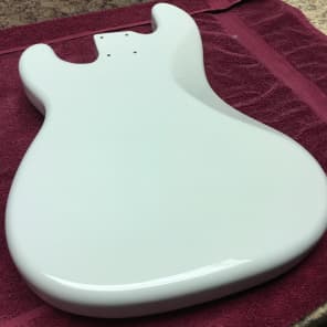 Warmoth Olympic White Precision Bass Body LOADED w/ Fender Original P-Bass Pickups image 10