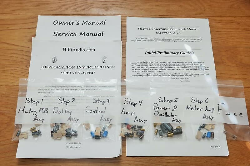 Pioneer CT-F700 restoration kit filter capacitor repair rebuild fix  			