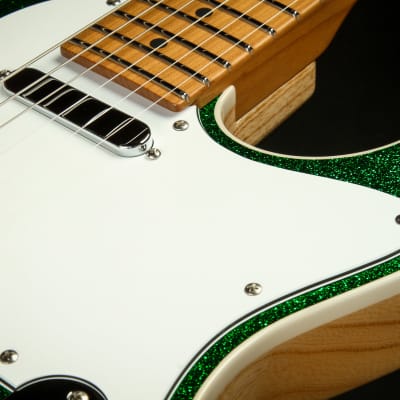 Suhr Eddie's Guitars Exclusive Custom Classic T Roasted - Deep Green Sparkle image 15