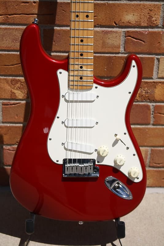 1991 Fender Strat Plus-Rare Frost Red | Reverb