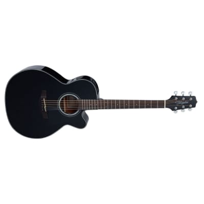 Takamine G Series GN30CE NEX 6-String Right-Handed Cutaway Acoustic-Electric Guitar with 12-Inch Radius Ovangkol Fingerboard, Takamine TP-4TD Preamp System, and Synthetic Bone Nut (Gloss Black) image 3