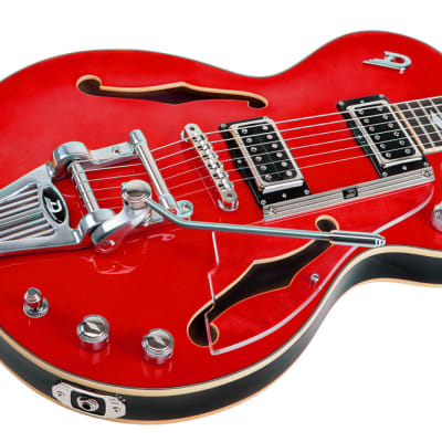 Electric Guitar DUESENBERG STARPLAYER TV DELUXE - Crimson Red + Custom Line Case image 2