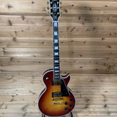 Gibson Custom M2M Les Paul Custom Figured Top Gloss Electric Guitar - Dark Cherry Burst image 2
