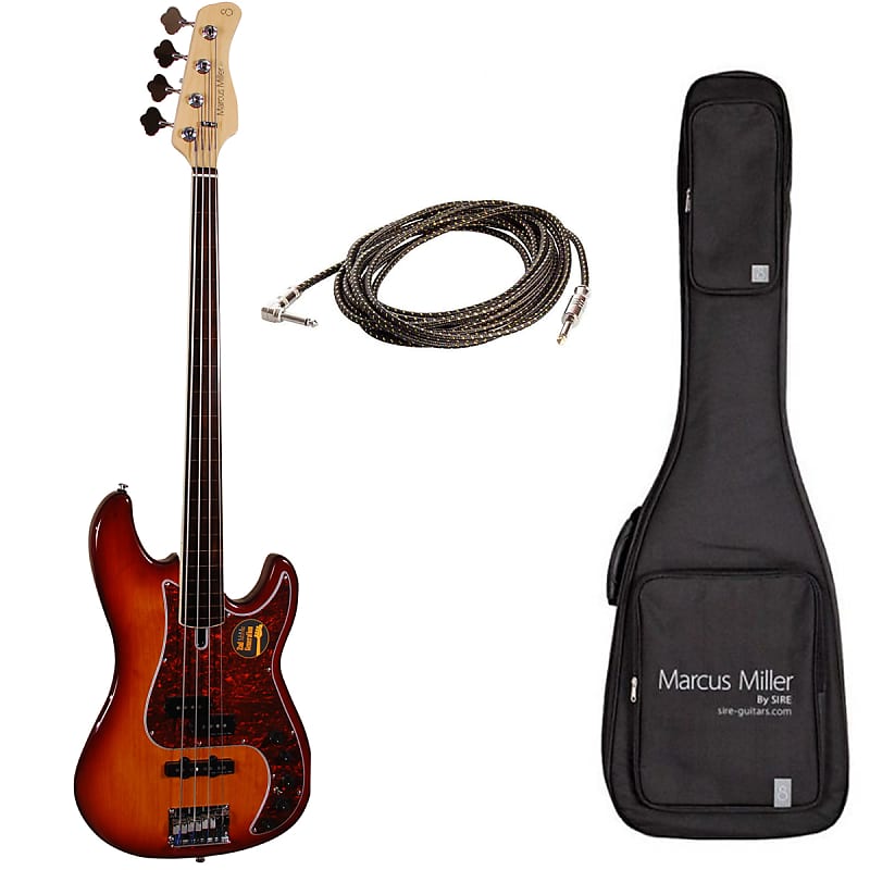 Sire Marcus Miller P7 ALDER-4 FL (2nd Gen) TS Bass Fretless incl Gigbag and  6 m cable