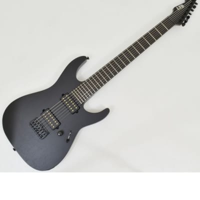 ESP LTD Alex Wade AW-7 Baritone 7 String Electric Guitar Open Grain Black Satin image 1