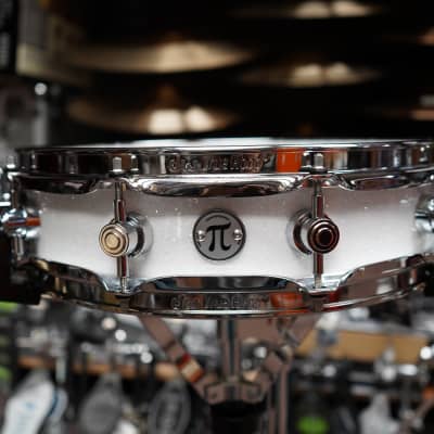 DW Collector's Series Pi Snare - Pure Maple White Glass Sparkle Chrome Hdw. | 3.14" x 14" Snare Drum image 1