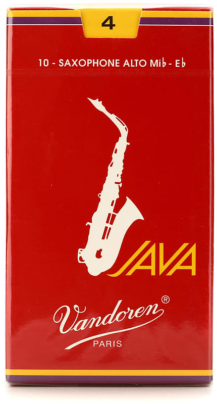 Vandoren SR264R - JAVA Red Alto Saxophone Reeds - 4.0 (10-pack) image 1
