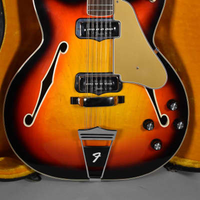 1966 Fender Coronado XII Sunburst Finish 12 String Electric Guitar w/OHSC image 2