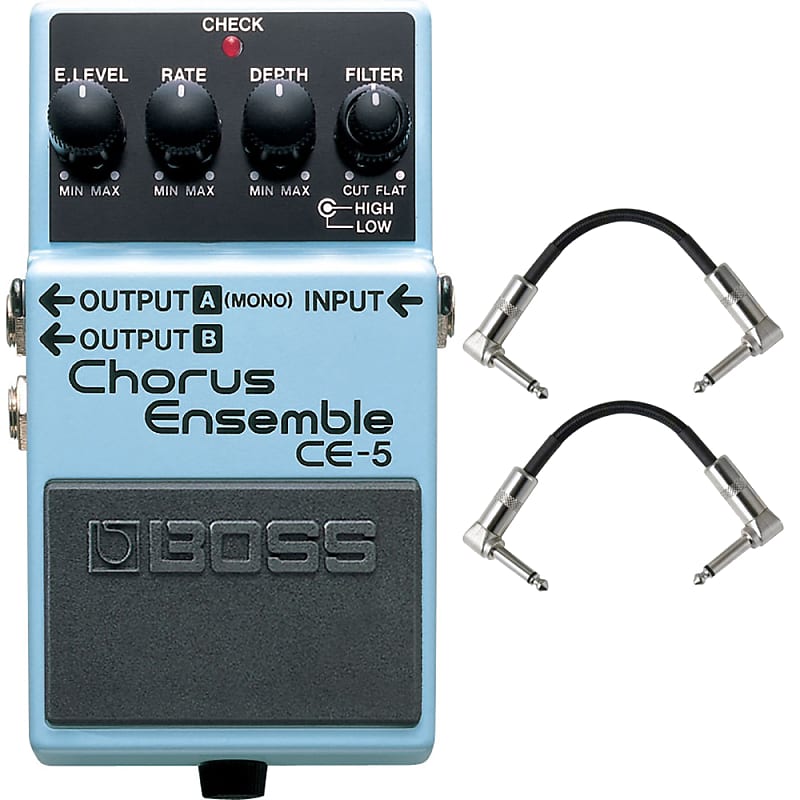 Boss CE-5 Chorus Ensemble Guitar Effects Pedal Stompbox Footswitch + Cables image 1