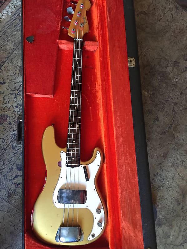 Fender Precision Bass 1965 Faded Shoreline Gold image 1