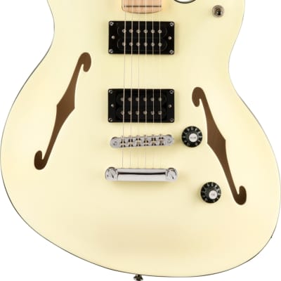 Squier Affinity Starcaster Semi-Hollow Guitar, Maple Fingerboard, Olympic White image 2