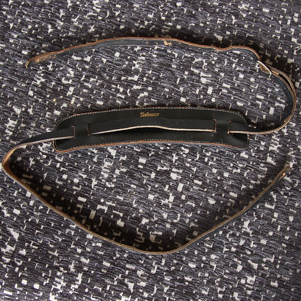 Selmer Vintage Leather Strap Black * Rare * As Used by John Lennon