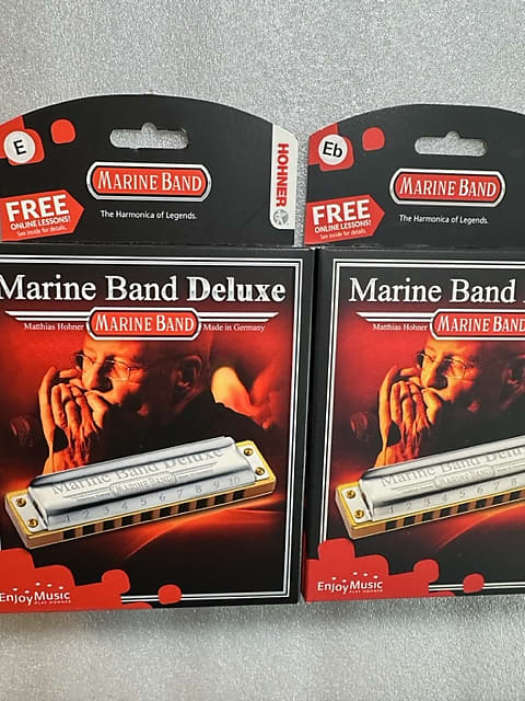 Hohner Marine Band Deluxe M2005 2 Pack Keys E & Eb image 1