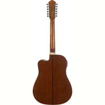 Oscar Schmidt OD312CE 12-String Cutaway Acoustic Electric Guitar, Natural image 2