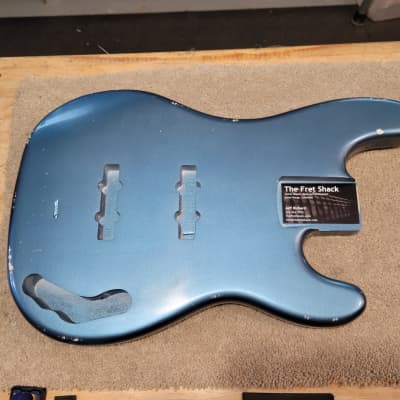 MJT '54 PBT P-Bass Precision Bass Body - Lake Placid Blue - Light Relic |  Reverb