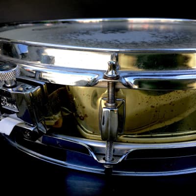 Vintage 1980's 1990's Pearl 13"X3" Solid BRASS Shell Piccolo Snare Drum As-Is Parts Repair image 11